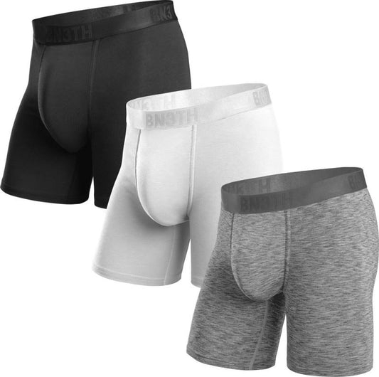 Essential Boxer Briefs - 3 Pack - Mens - black / heather grey / white 1