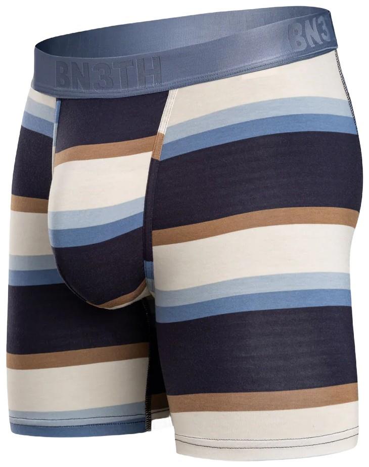 Essentials Boxer Briefs, Print - Mens - retro wide stripe / dark navy 1
