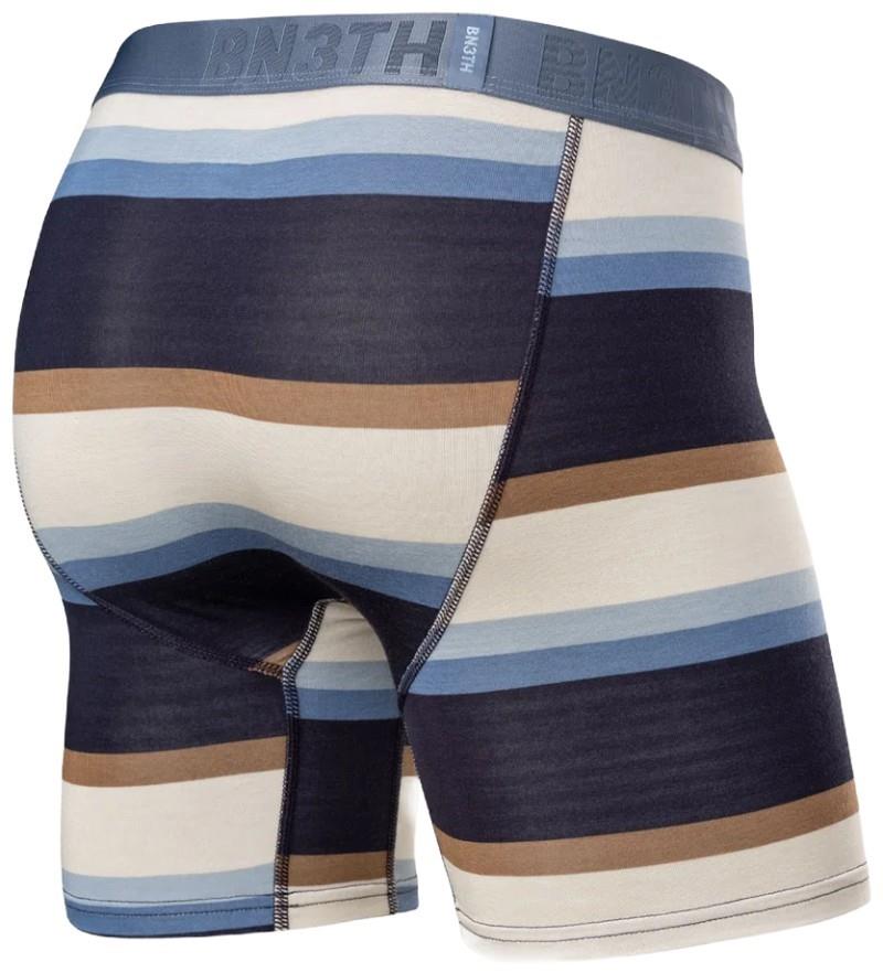 Essentials Boxer Briefs, Print - Mens - retro wide stripe / dark navy 1