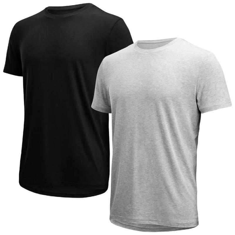 Essentials Crew T-Shirt - Mens - 2 Pack - black / heather grey 1