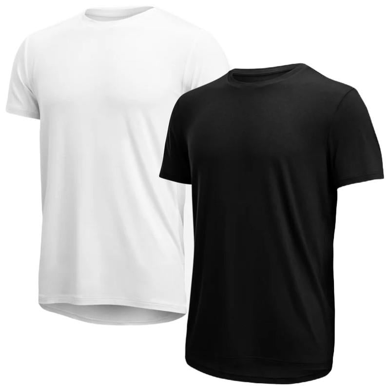 Essentials Crew T-Shirt - Mens - 2 Pack - black / white 1
