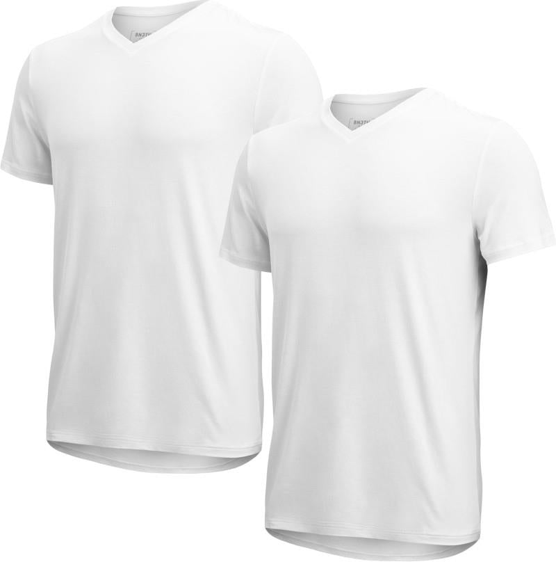 Essentials V-Neck T-Shirt - 2 Pack - Mens - white 1