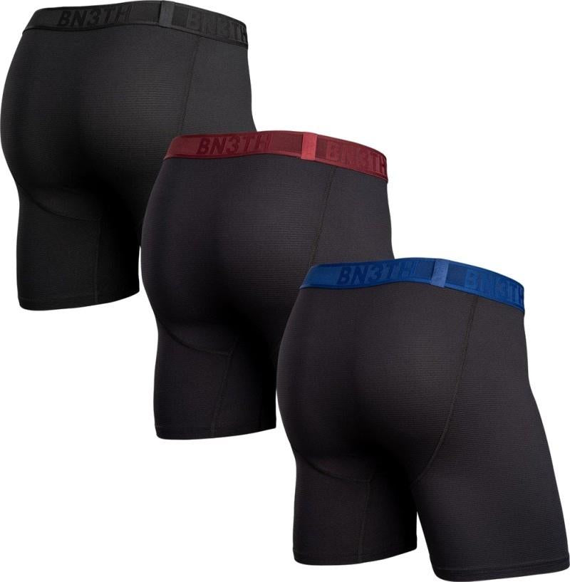 Pro Flex Boxer Briefs - 3 Pack - Mens - black / recovery / rhubarb 1