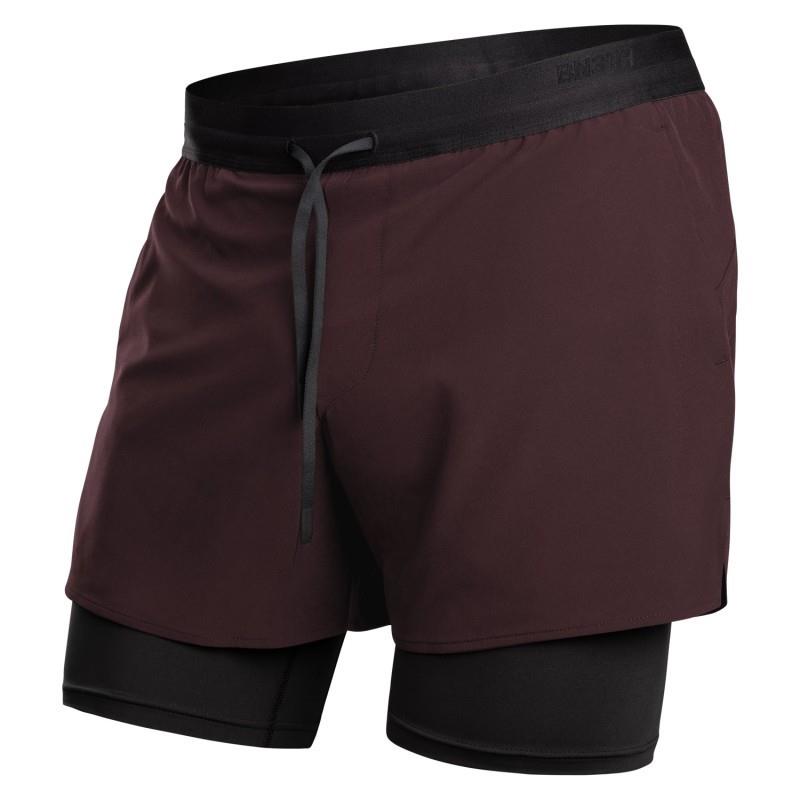 Session Shorts 2n1, 5" Inseam - Mens - wine red 1