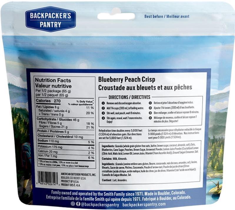 Blueberry Peach Crisp - 2 Serving - Not Applicable 2