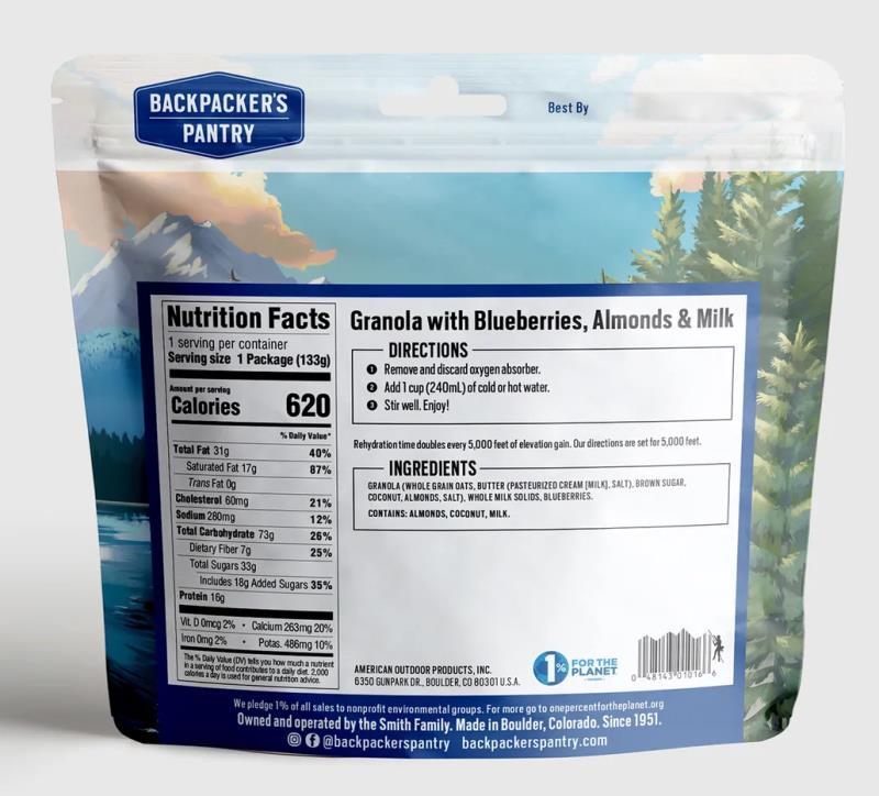 Granola with Blueberries, Almonds & Milk - 1 Serving - Not Applicable 2