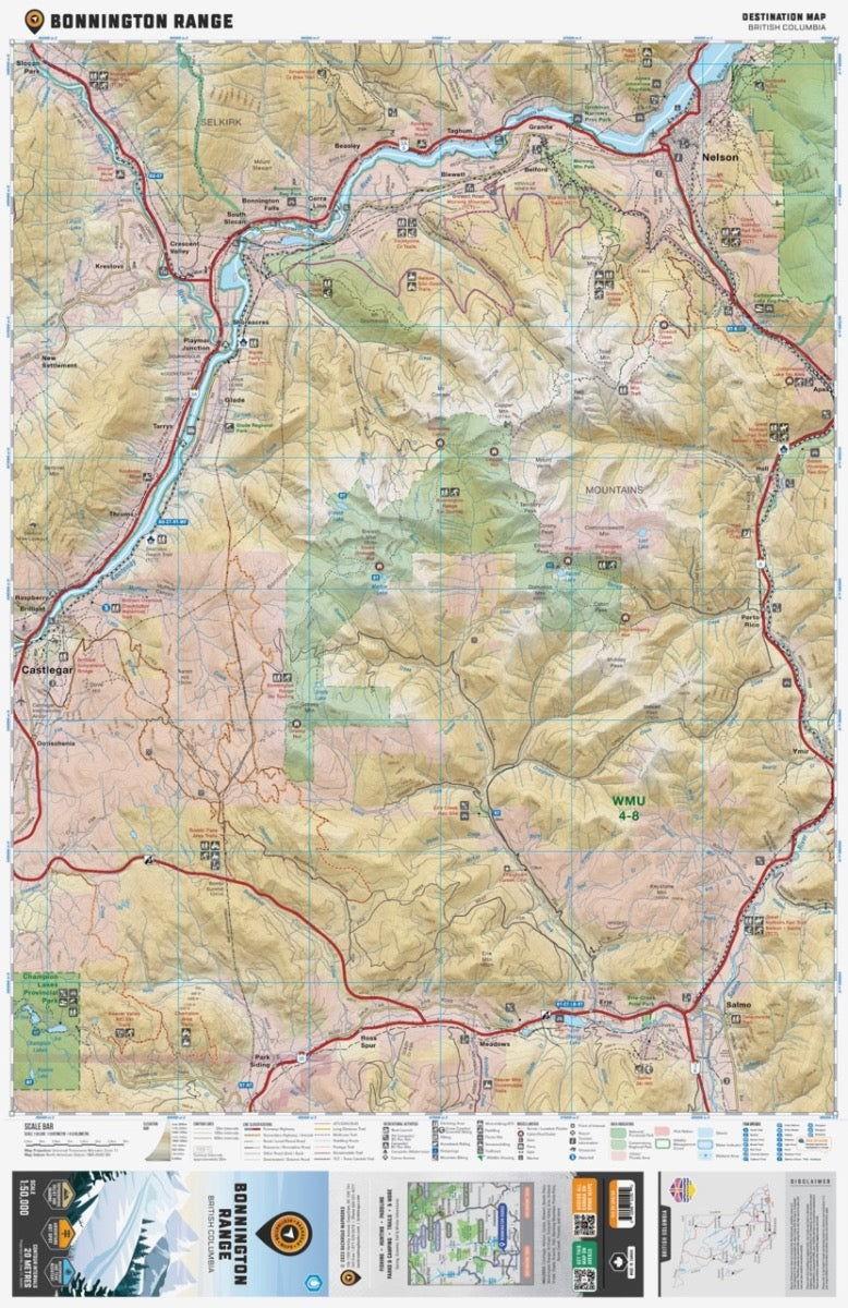 Bonnington Range BC Topo Map Waterproof 1: 50,000 - not applicable 1