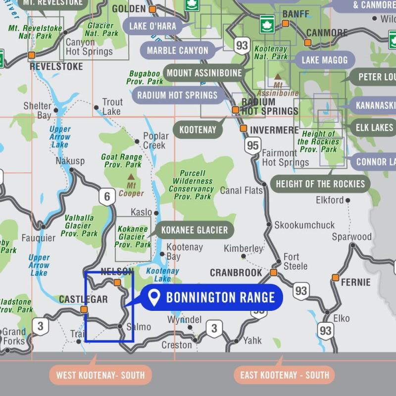 Bonnington Range BC Topo Map Waterproof 1: 50,000 - not applicable 1