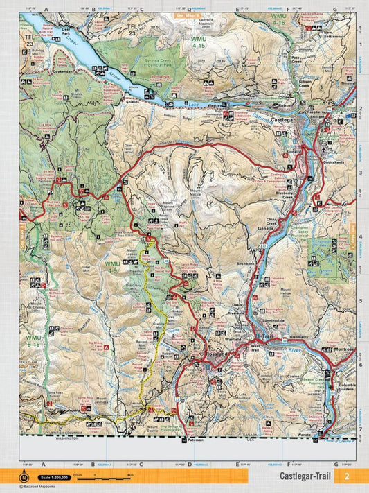 Castlegar Topo Map Waterproof - Not Applicable 1