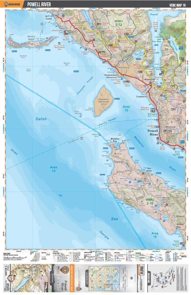 Waterproof Map - Powell River, BC - not applicable 1
