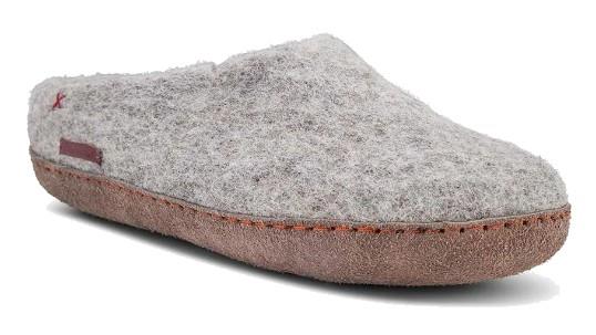 Classic Slipper w/ Leather Sole - grey 1
