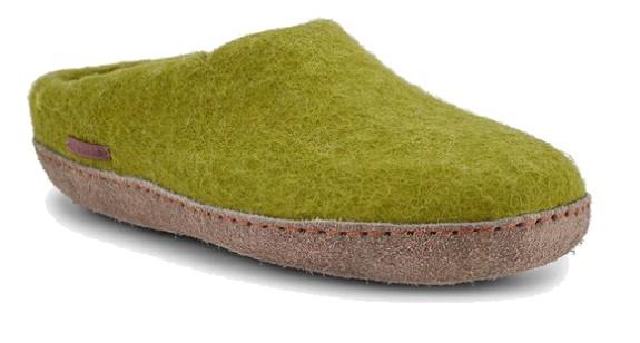 Classic Slipper w/ Leather Sole - lime 1