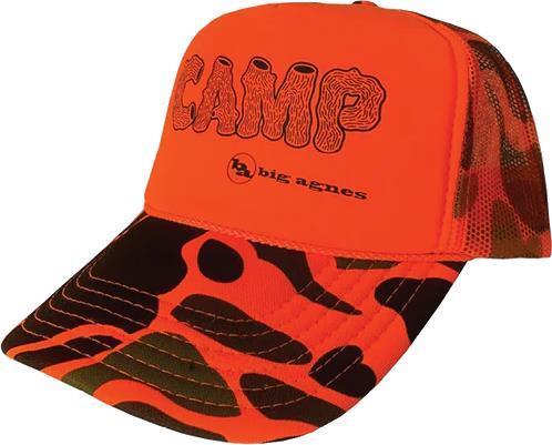 Camp Camo Trucker Hat - Orange / Camo 1