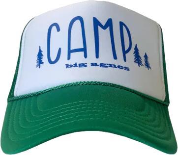 Camp Foam Front Trucker Hat - White / Kelly Green 1