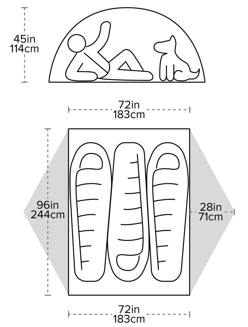 Copper Spur UL3 XL Tent - tangelo / mercury 1