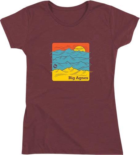 Take A Peak T-Shirt - Womens - Burgandy Heather 1
