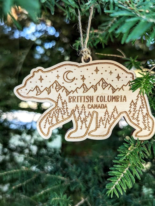 Wooden BC Bear Ornament - not applicable 1