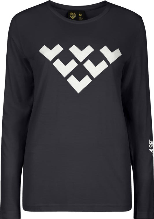 Chevron Merino Blend LS - Womens - black 1