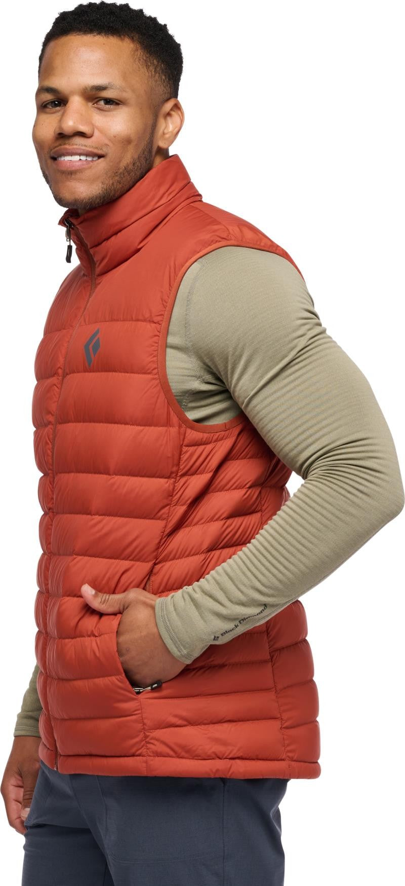 Access Down Vest - Mens - burnt sienna 1