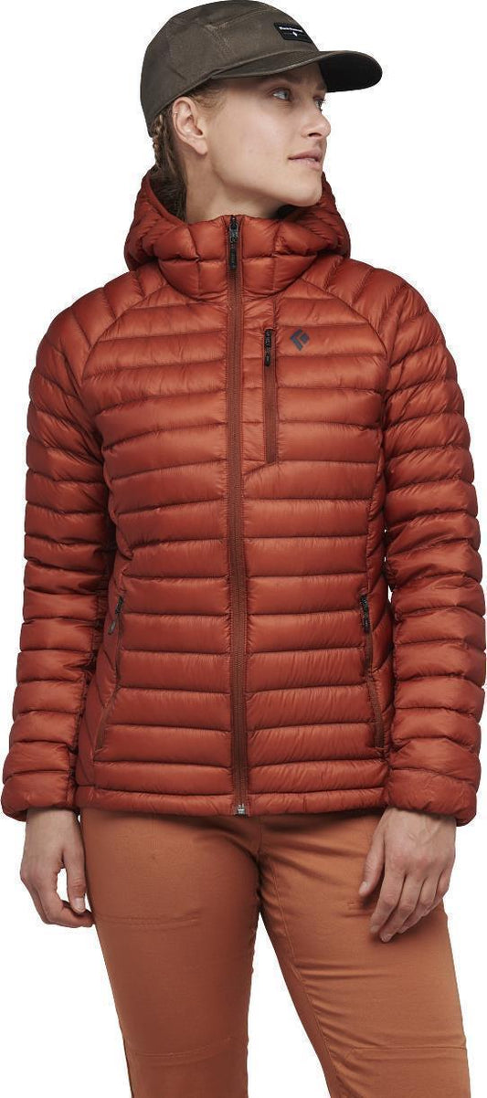 Approach Down Hoody - Womens - burnt sienna 1
