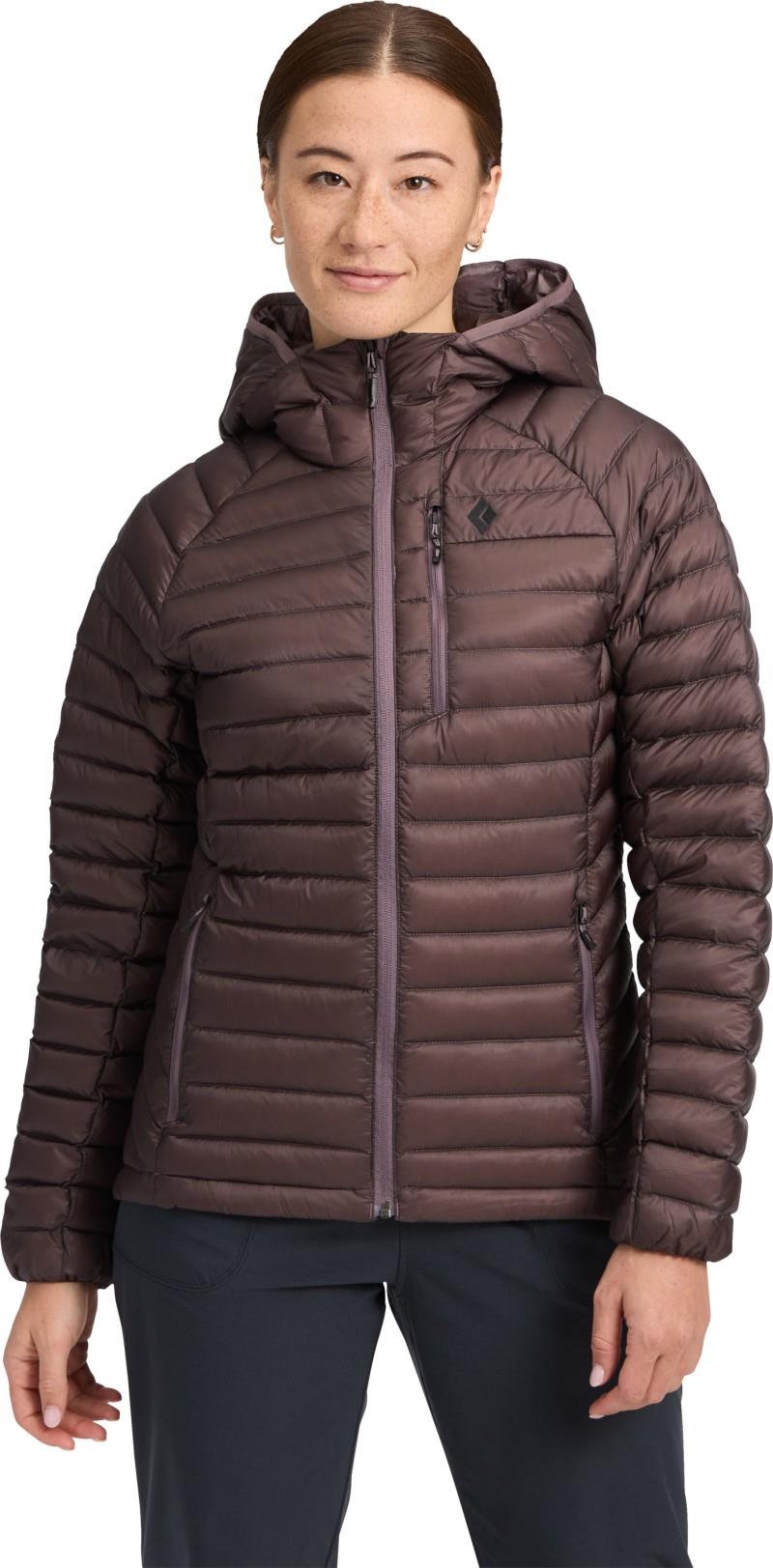 Approach Down Hoody - Womens - dark mauve 1