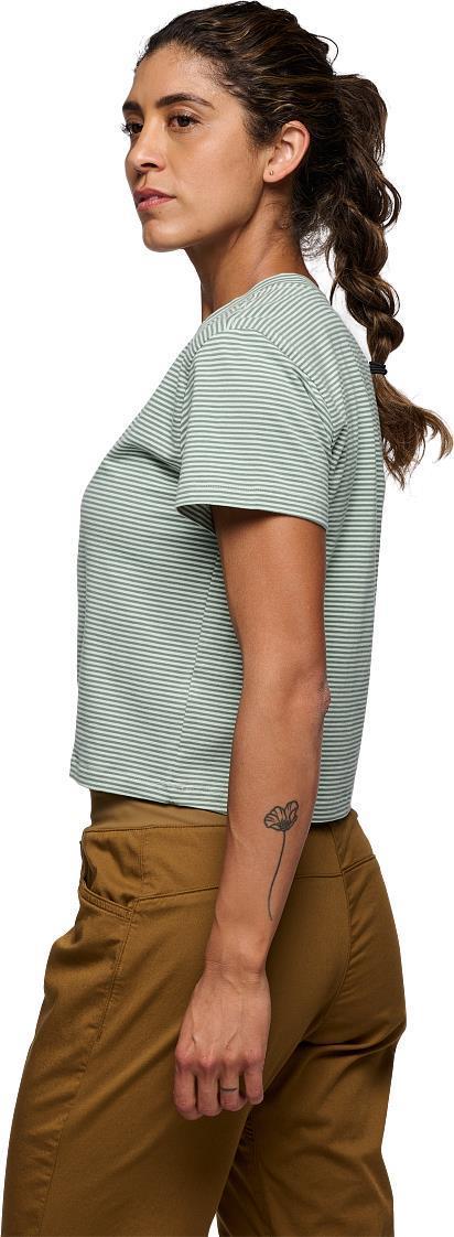 BD Stripe Crop SS Tee - Womens - Foam Green / Laurel Green 4