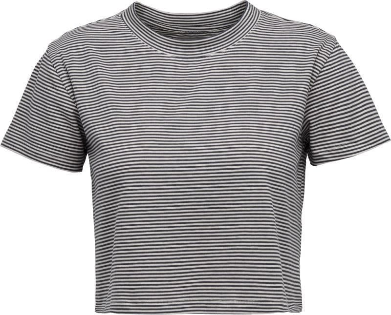 BD Stripe Crop SS Tee - Womens - Off White / Charcoal 1