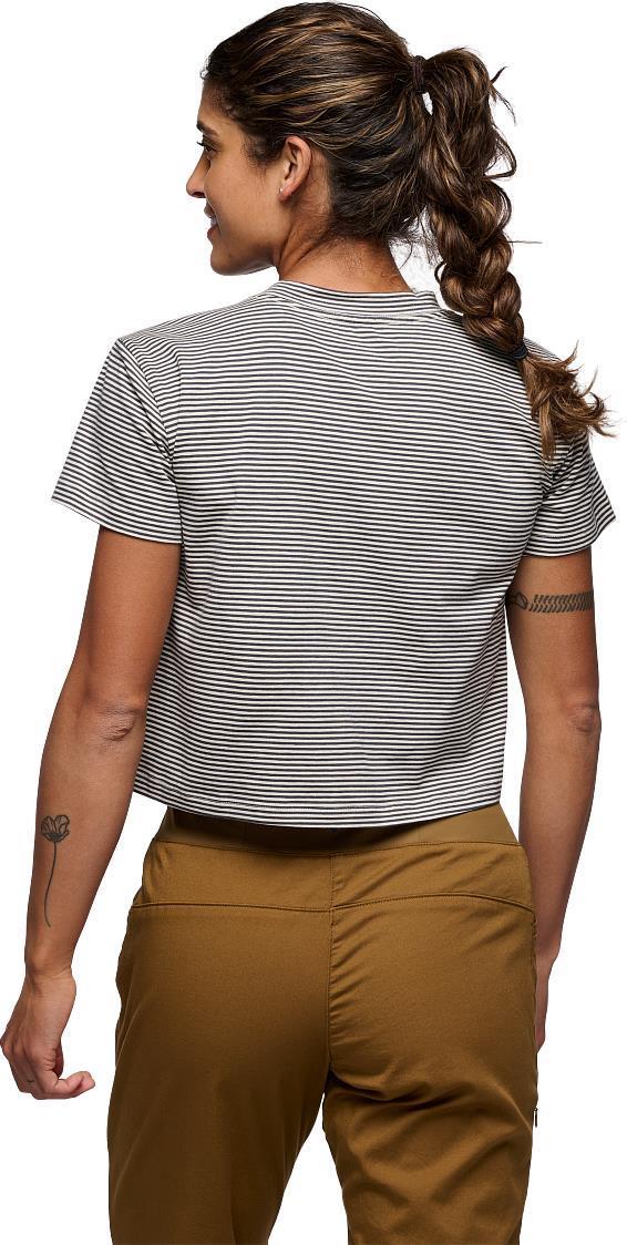 BD Stripe Crop SS Tee - Womens - Off White / Charcoal 3