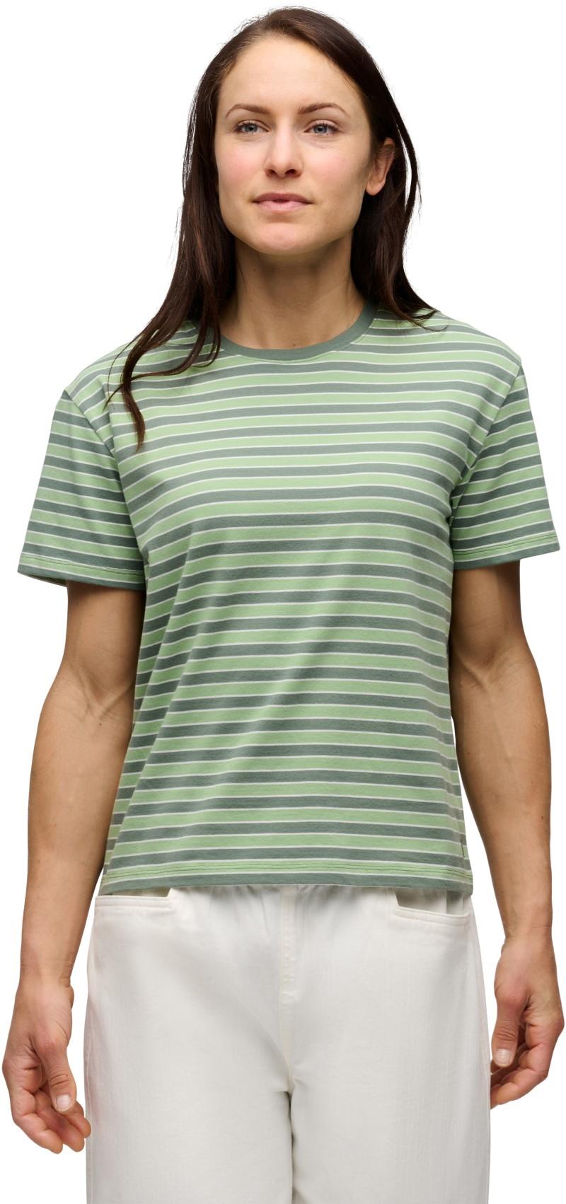 BD Stripe SS Tee Long - Womens - laurel green / desert sage / alloy 1