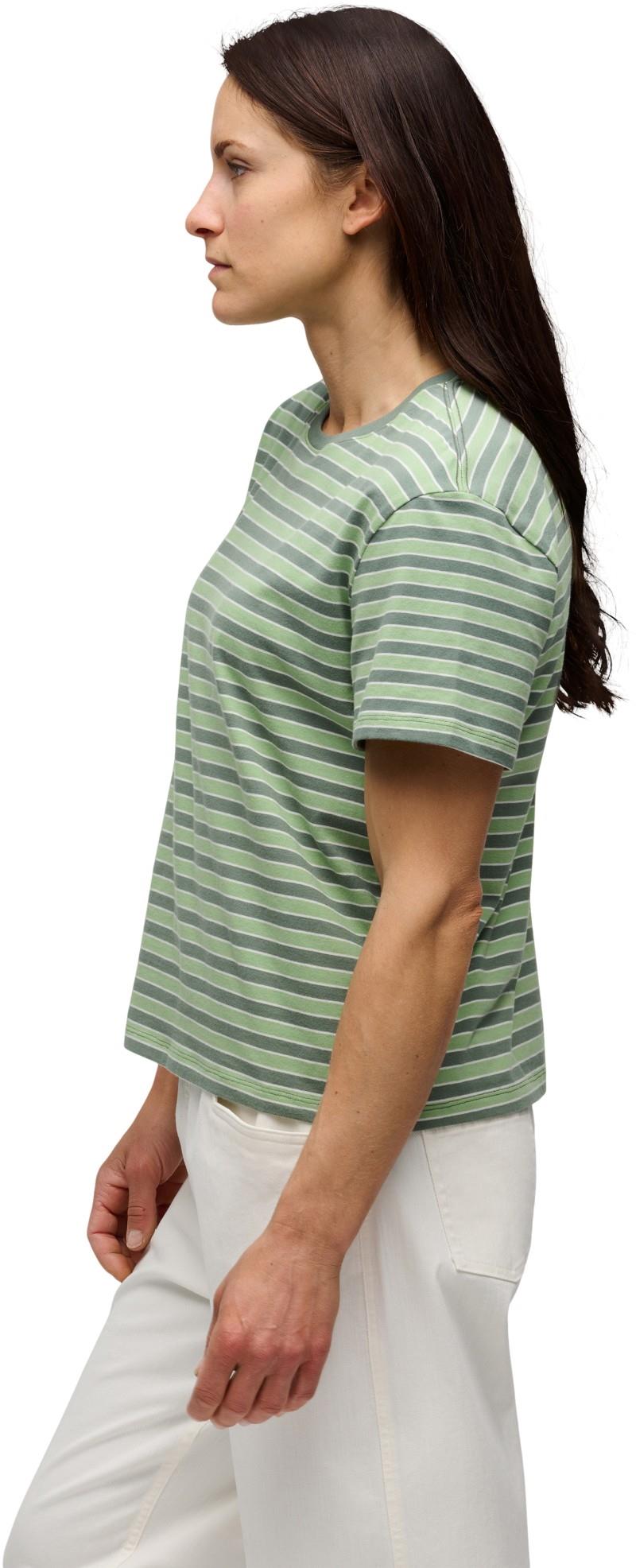BD Stripe SS Tee Long - Womens - laurel green / desert sage / alloy 1