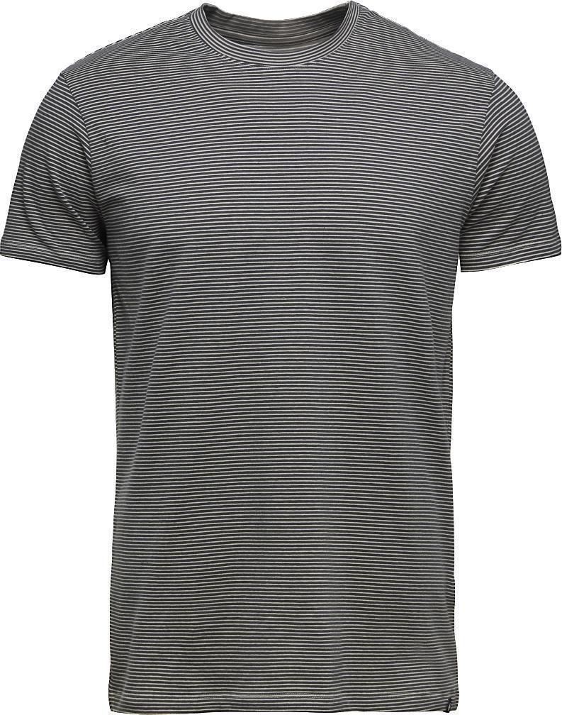 BD Stripe SS Tee - Mens - Charcoal / Off White 1