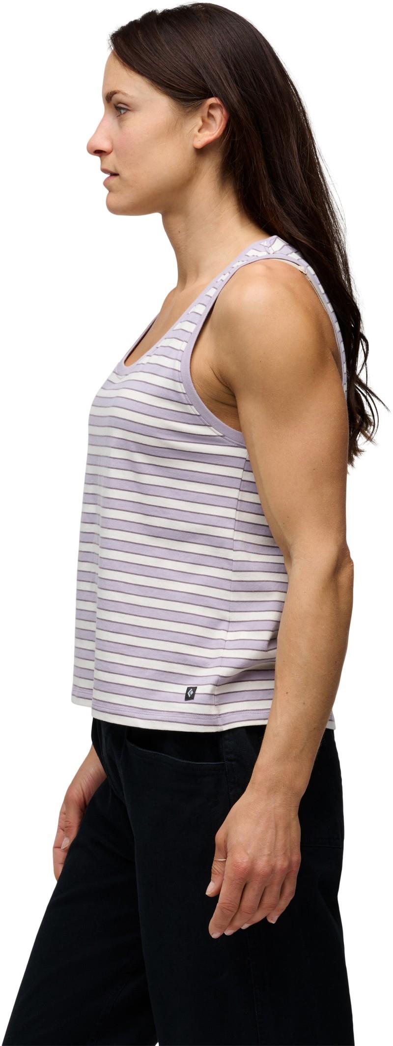 BD Stripe Tank Long - Womens - dusk violet / off white / dark mauve 1