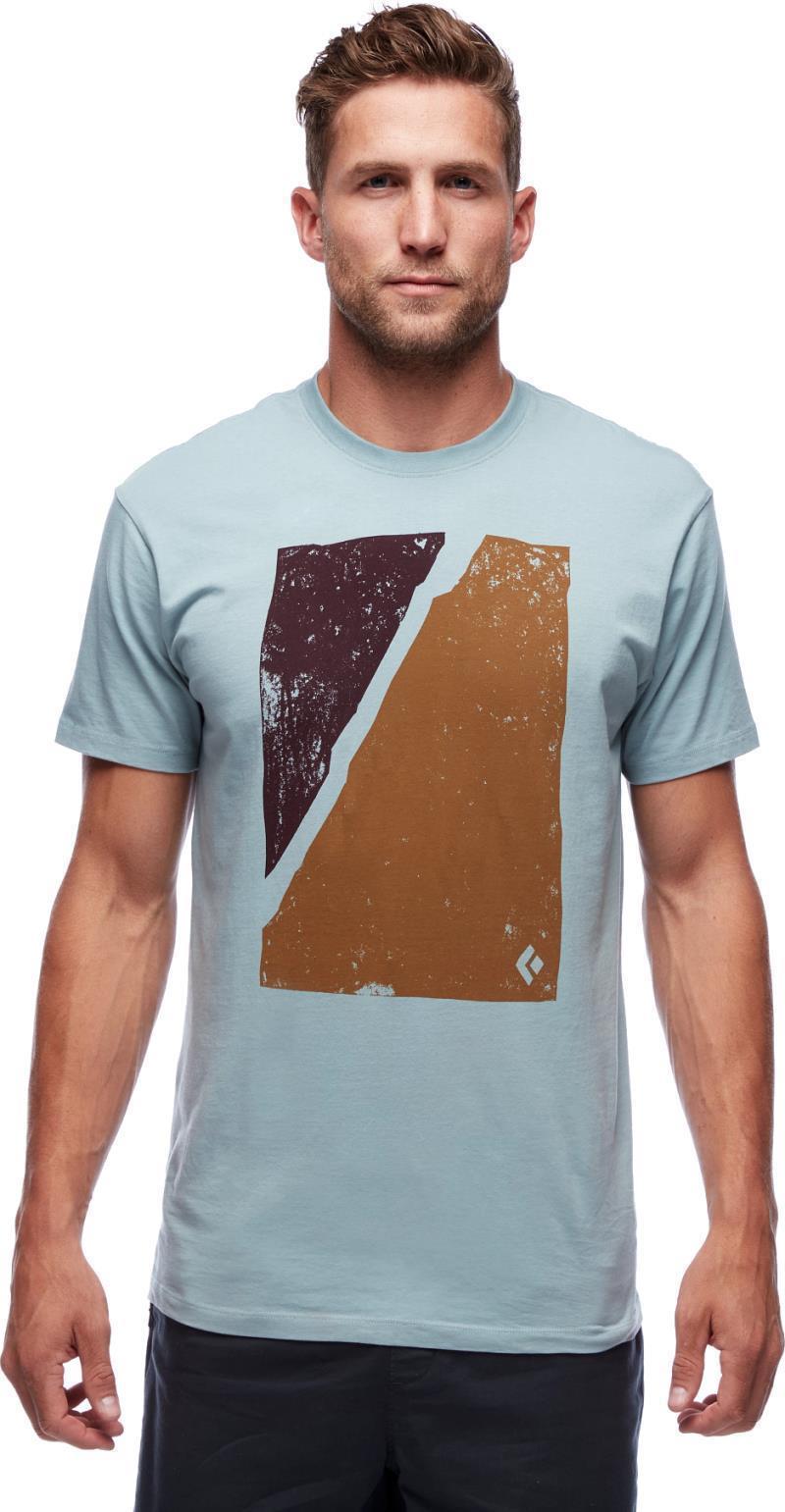 Block Print Mountain SS Tee - Mens - blue ash 1