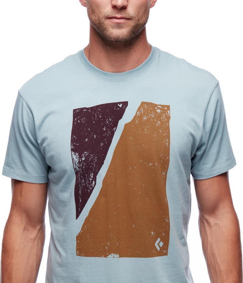 Block Print Mountain SS Tee - Mens - blue ash 1