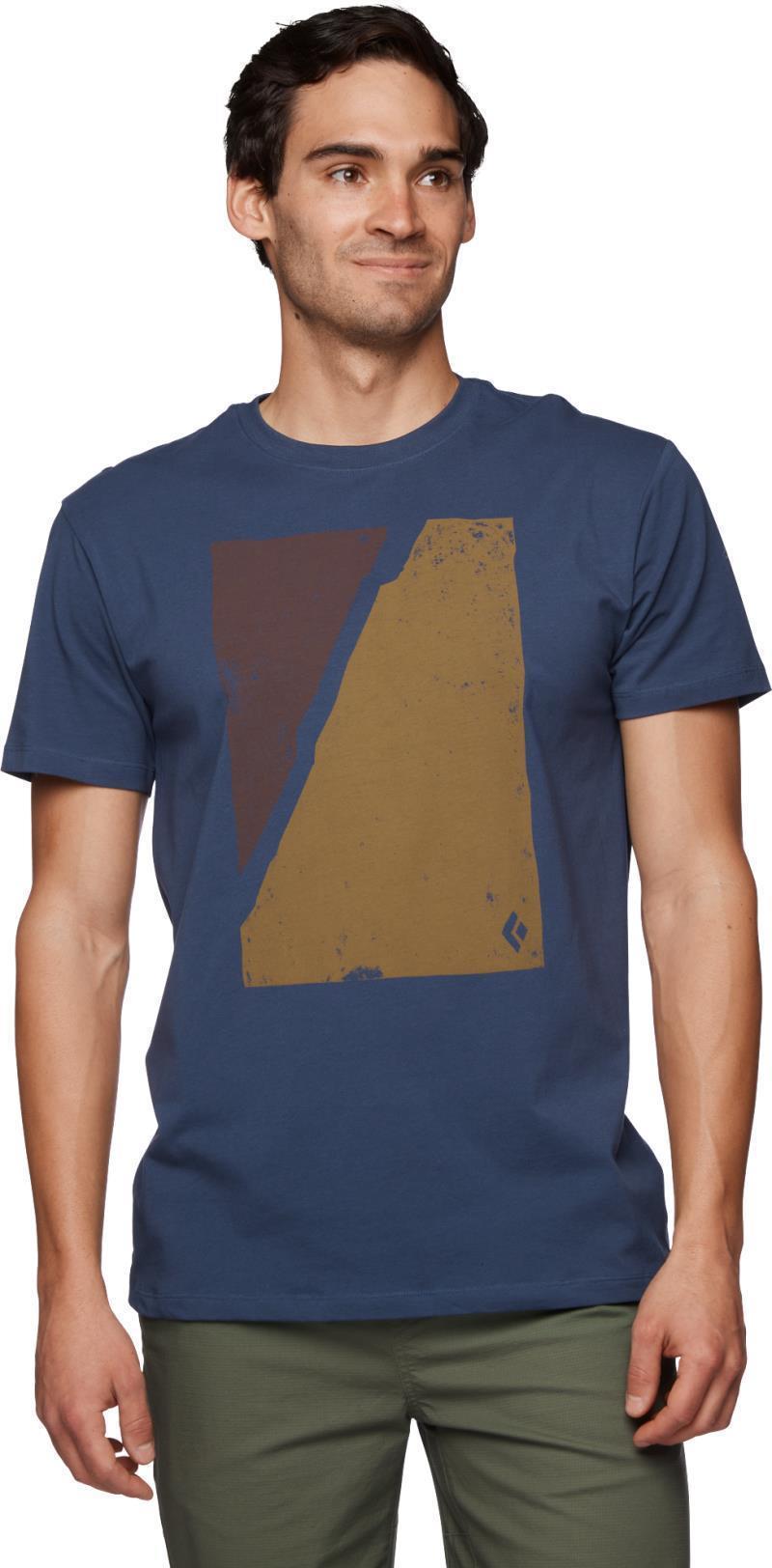 Block Print Mountain SS Tee - Mens - ink blue 1
