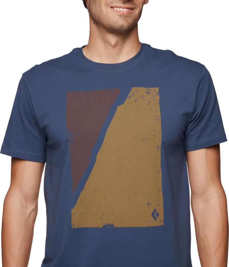 Block Print Mountain SS Tee - Mens - ink blue 1