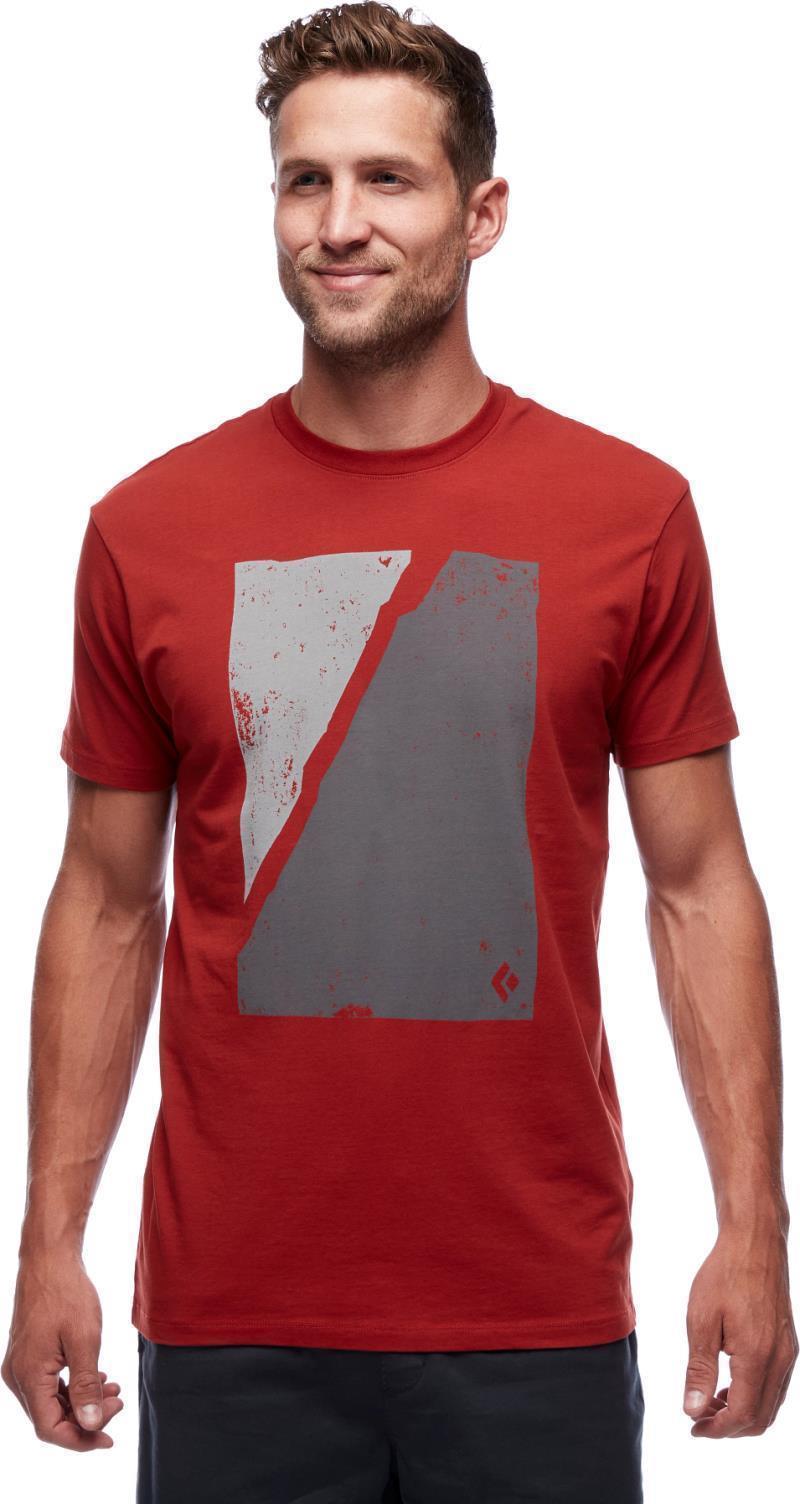 Block Print Mountain SS Tee - Mens - red rock 1