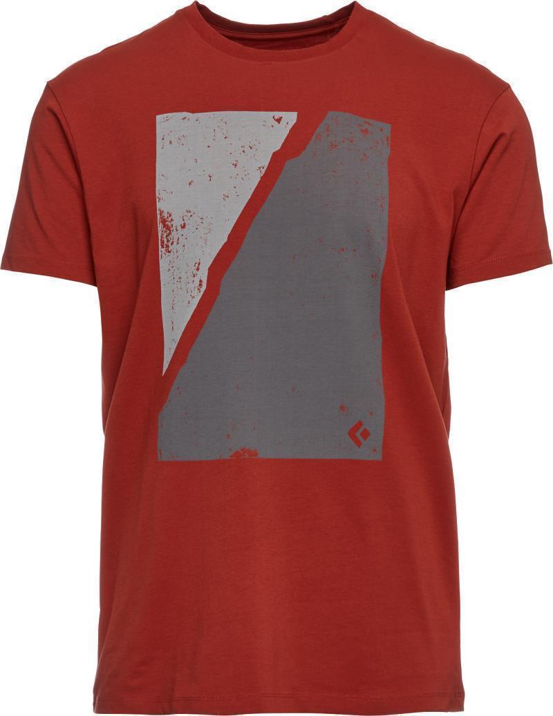 Block Print Mountain SS Tee - Mens - red rock 1