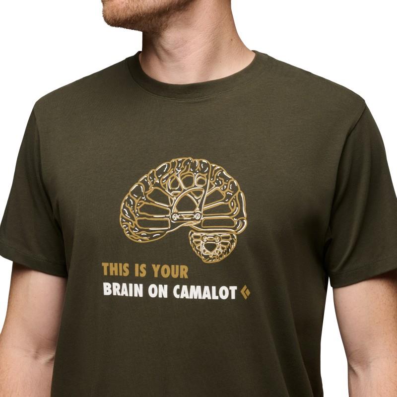 Brain On Camalot SS Tee - Mens - dark moss 1