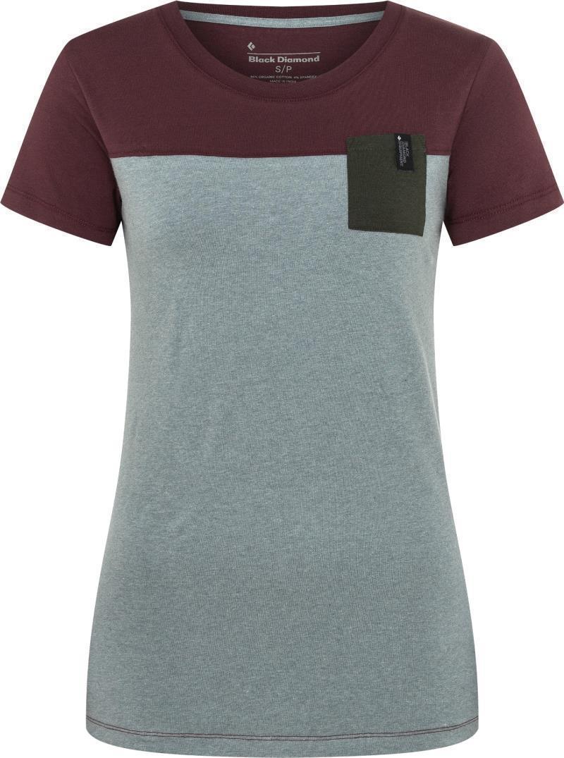 Campus SS Tee - Womens - storm blue heather / port / cypress 1