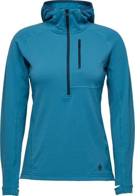 Coefficient 1/4-Zip Hoody - Womens - Cerulean Blue 1