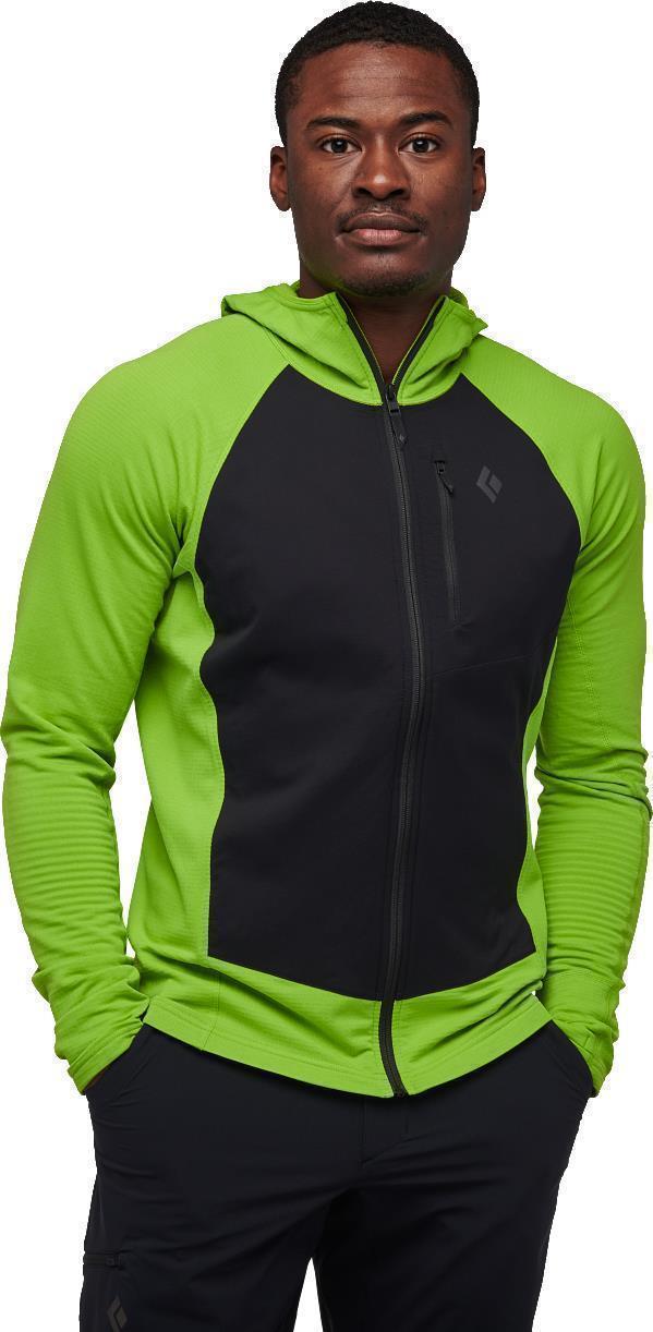 Coefficient LT Hybrid Hoody - Mens - Lime Green / Black 2
