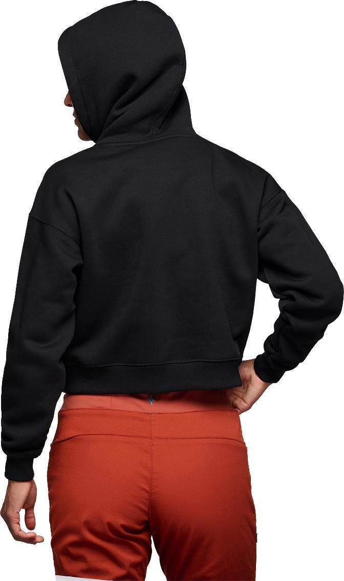 Crop Pullover Hoody - Womens - Black 4