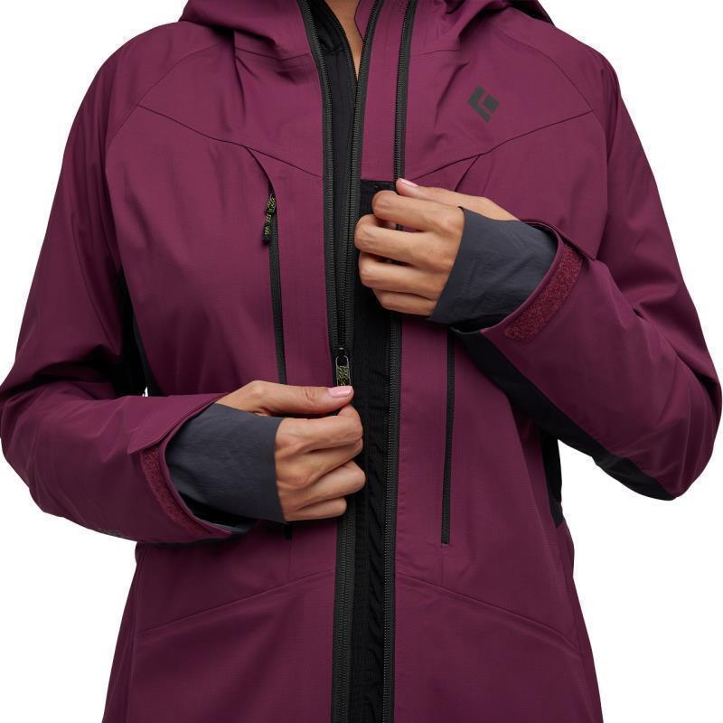 Dawn Patrol Hybrid Shell - Womens - Blackberry / Black 6