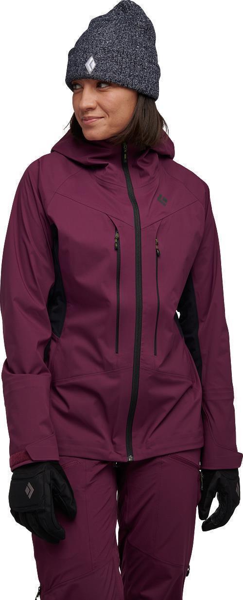 Dawn Patrol Hybrid Shell - Womens - blackberry / black 1
