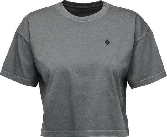 Diamond Crop SS Tee - Womens - charcoal 1