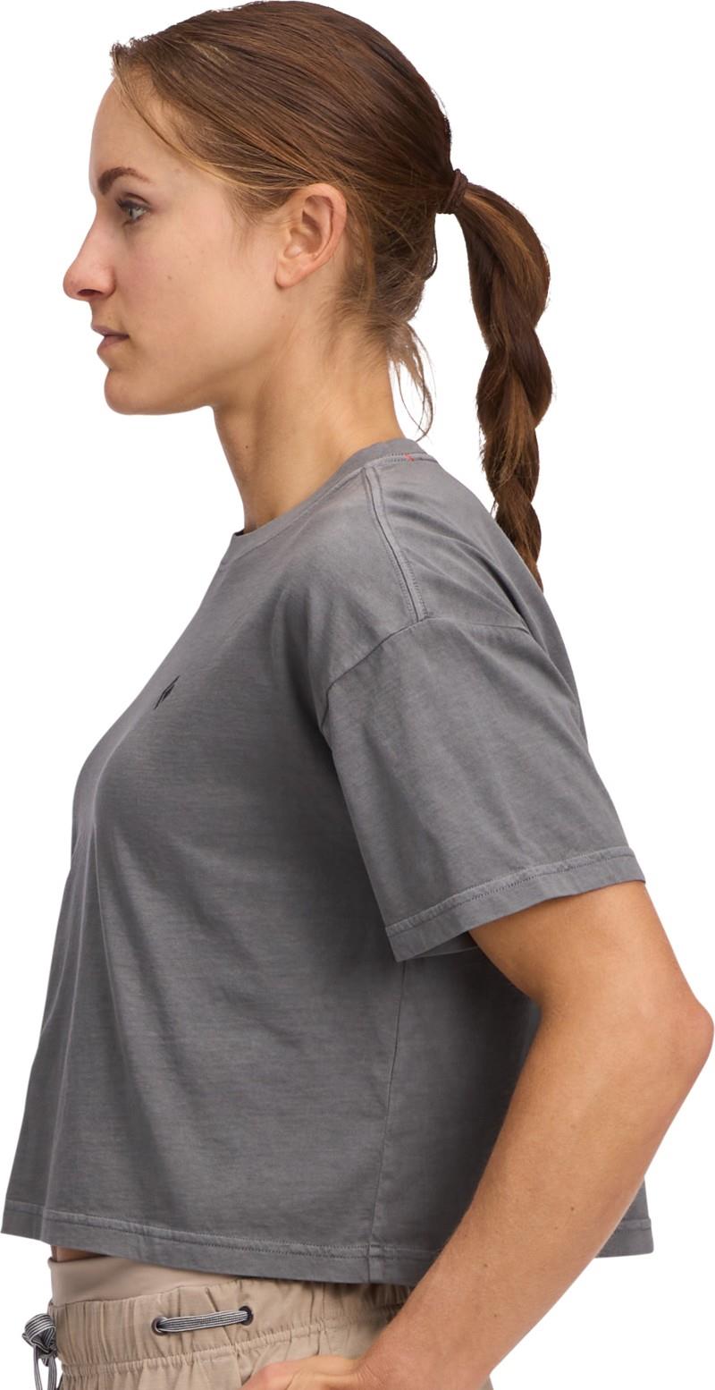 Diamond Crop SS Tee - Womens - charcoal 1