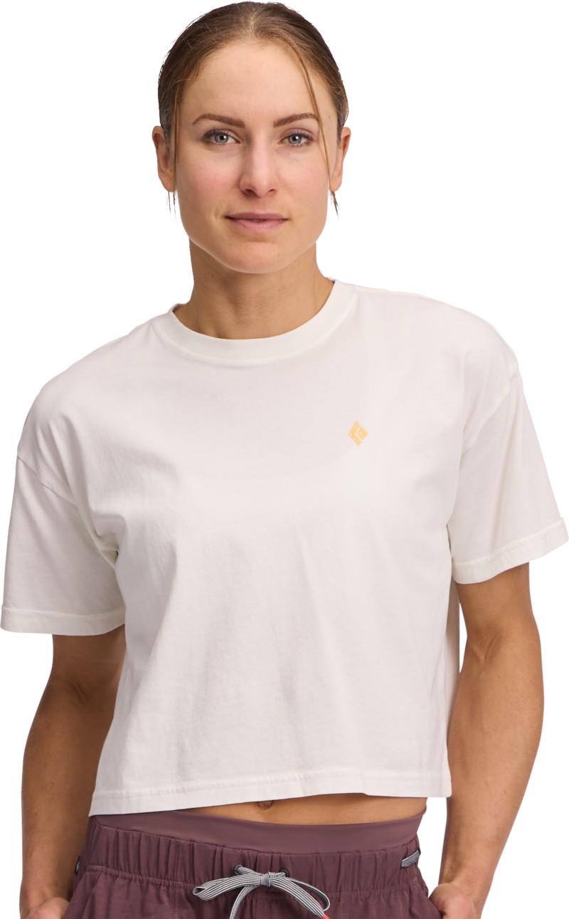 Diamond Crop SS Tee - Womens - off white 1