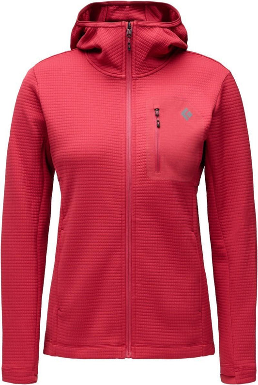 Diverge Full Zip Hoody - Womens - mineral red 1