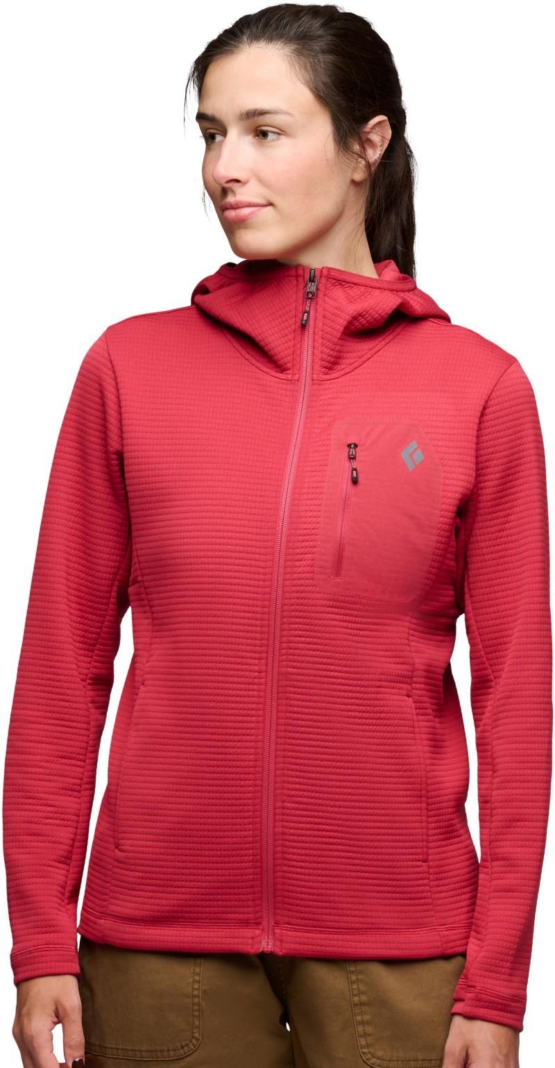 Diverge Full Zip Hoody - Womens - mineral red 1